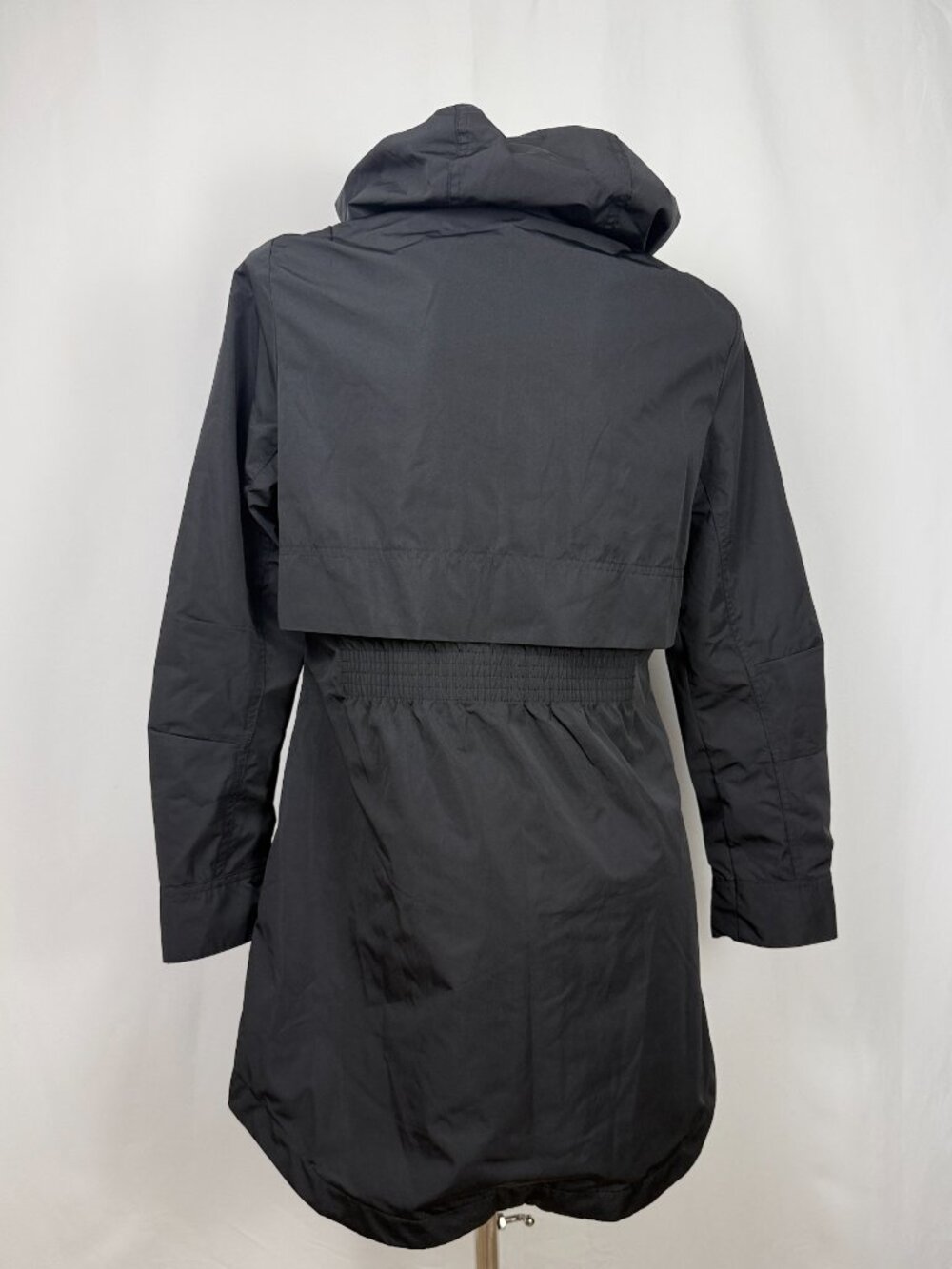 George Women Hooded Parka Rain Jacket Black Parka Coat XS XL 2X 3X 4X - Picture 3 of 9